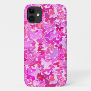 Butterflies, paars, lavender, roze Case-Mate iPhone case