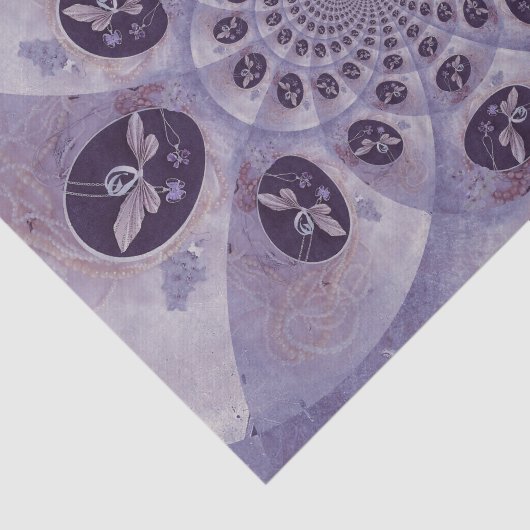 Butterflies Paarse  Abstracte Hippie Boho Tissuepapier (Detail)