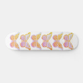 Butterflies Paarse goudsparkle Persoonlijk Skateboard (Horizontaal)