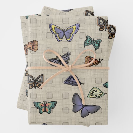 Butterflies — Papierbladen overvullen Inpakpapier Vel (In situ)