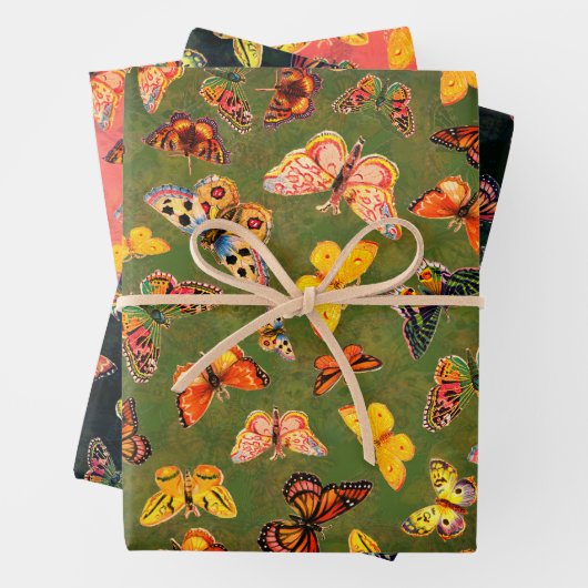 Butterflies — Papierbladen overvullen Inpakpapier Vel (In situ)