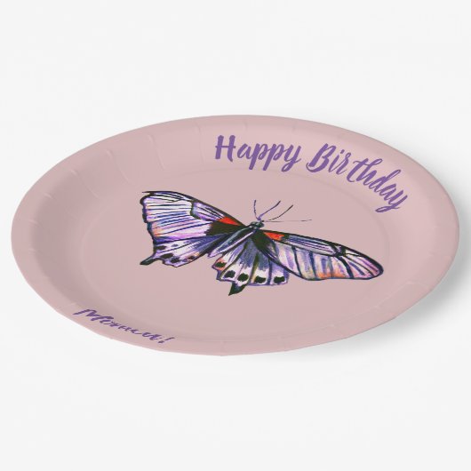 Butterflies Papieren Bordje (Gekanteld)
