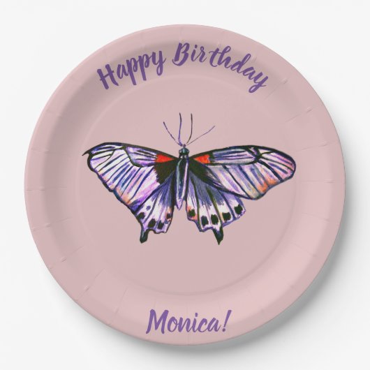 Butterflies Papieren Bordje (Voorkant)