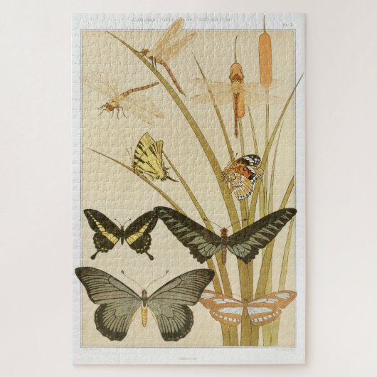  Butterflies Papillons Illustratie Art Legpuzzel (Verticaal)