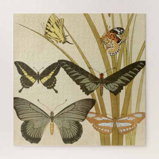 Butterflies Papillons Illustratie Art Legpuzzel (Verticaal)