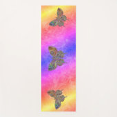 Butterflies pasteelregenboogstrips yogamat (Voorkant)