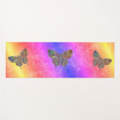 Butterflies pasteelregenboogstrips yogamat (Voorkant (horizontaal))