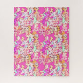 Butterflies, Pastels op Fuchsia Pink Legpuzzel (Verticaal)