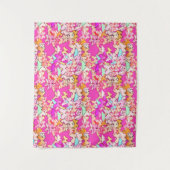 Butterflies, Pastels op Fuchsia Pink Wandkleed (Voorkant)