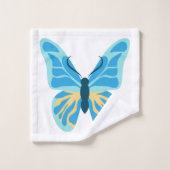 Butterflies Patroon Aangepaste kleuren Grafisch Bad Handdoek (Wasdoekje)