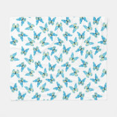 Butterflies Patroon Aangepaste kleuren Grafisch Fleece Deken (Voorkant (Horizontaal))