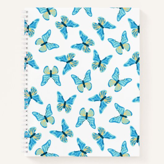 Butterflies Patroon Aangepaste kleuren Grafisch Notitieboek (Voorkant)
