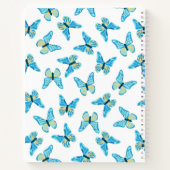 Butterflies Patroon Aangepaste kleuren Grafisch Notitieboek (Achterkant)