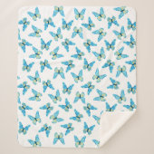 Butterflies Patroon Aangepaste kleuren Grafisch Sherpa Deken (Voorkant)