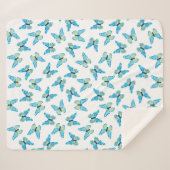 Butterflies Patroon Aangepaste kleuren Grafisch Sherpa Deken (Voorkant (horizontaal))