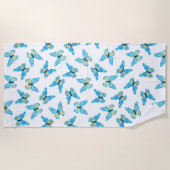 Butterflies Patroon Aangepaste kleuren Grafisch Strandlaken (Voorkant)