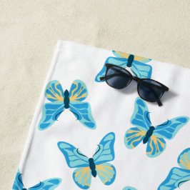 Butterflies Patroon Aangepaste kleuren Grafisch Strandlaken
