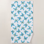 Butterflies Patroon Aangepaste kleuren Grafisch Strandlaken (Voorkant)