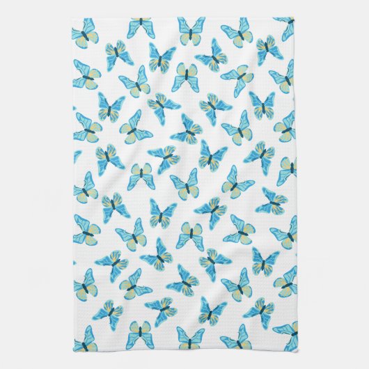 Butterflies Patroon Aangepaste kleuren Grafisch Theedoek (Verticaal)