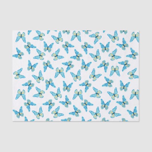 Butterflies Patroon Aangepaste kleuren Grafisch Tissuepapier (Voorkant)