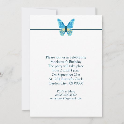 Butterflies Patroon Aangepaste kleuren Grafische P Kaart (Voorkant)