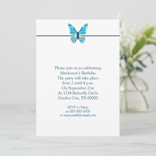 Butterflies Patroon Aangepaste kleuren Grafische P Kaart (Staand voorkant)