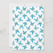 Butterflies Patroon Aangepaste kleuren Grafische P Kaart (Achterkant)