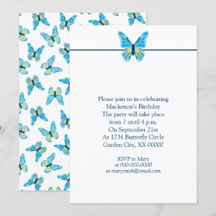 Butterflies Patroon Aangepaste kleuren Grafische P Kaart