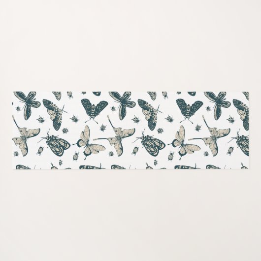 Butterflies Patroon Yogamat (Achterkant (horizontaal))