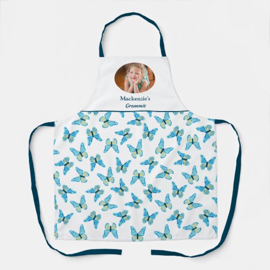 Butterflies Pattern Custom Colours Grandchild Phot Schort (Voorkant)