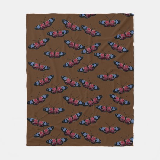 Butterflies Pattern Fleece Blanket (Voorkant)