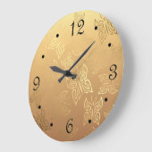 Butterflies Pattern Gold Numbers Grote Klok (Hoek)