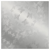 Butterflies Pattern Silver Stof (Swatch)