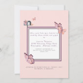 Butterflies Peach & White Baby shower by Mail Kaart (Achterkant)