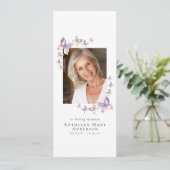 Butterflies Photo Digital Memorial aangekondigd Kaart (Staand voorkant)