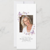 Butterflies Photo Digital Memorial aangekondigd Kaart (Voorkant)