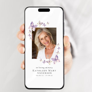 Butterflies Photo Digital Memorial aangekondigd Kaart