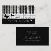 butterflies pianist muziekleraar visitekaartje (Voorkant / Achterkant)