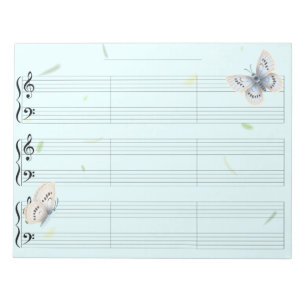 Butterflies Piano Music Manu Paper Kinderen met br Notitieblok