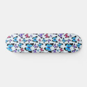 Butterflies Pink Blauwgroen Girly Whimsical Persoonlijk Skateboard (Horizontaal)