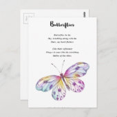 Butterflies Poem Briefkaart (Voorkant / Achterkant)