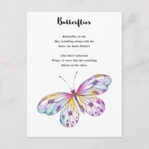 Butterflies Poem Briefkaart