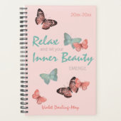  Butterflies & Positivity Quote - Coral Blauwgroen Planner (Voorkant)