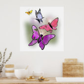 Butterflies Poster (Keuken)