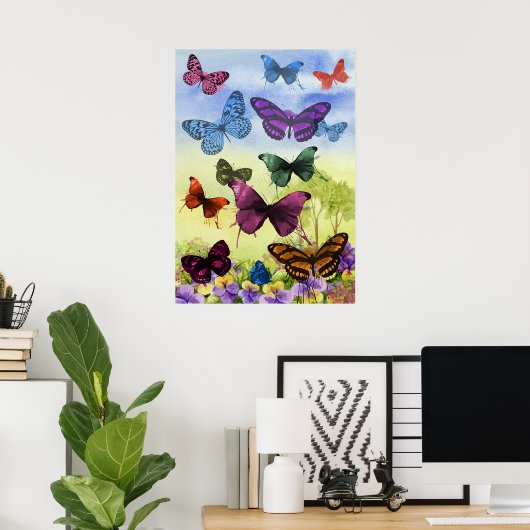 Butterflies Poster (Thuiskantoor)