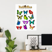 Butterflies Poster (Thuiskantoor)
