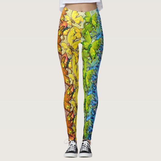 Butterflies Rainbow Leggings (Voorkant)