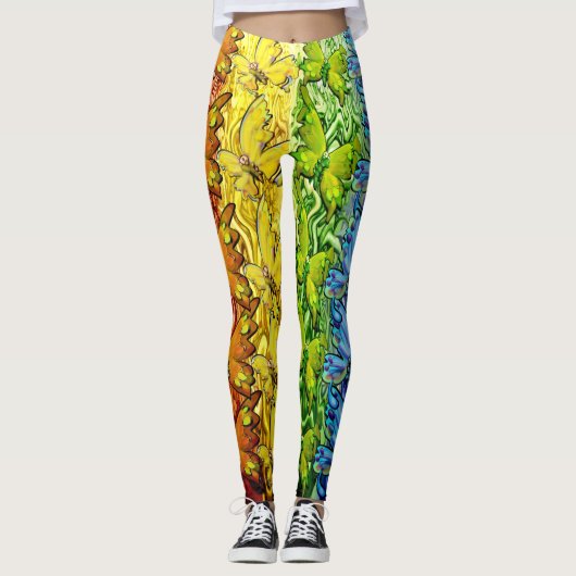 Butterflies Rainbow Leggings (Voorkant)