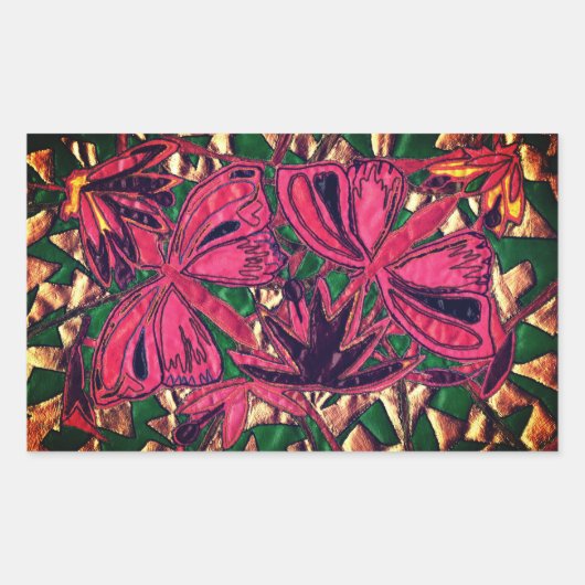 Butterflies Rechthoekige Sticker (Voorkant)