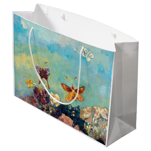 Butterflies, Redon Large Gift Bag Groot Cadeauzakje (Achterkant Gekanteld)